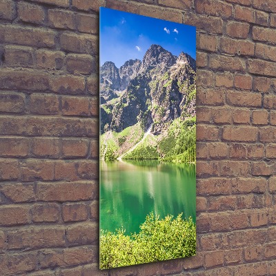 Quadro in vetro acrilico verticale L'occhio del mare dei Monti Tatra