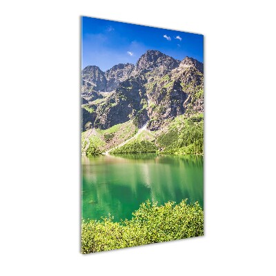 Quadro in vetro acrilico verticale L'occhio del mare dei Monti Tatra