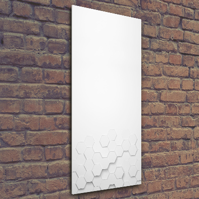 Quadro acrilico verticale Sfondo esagonale