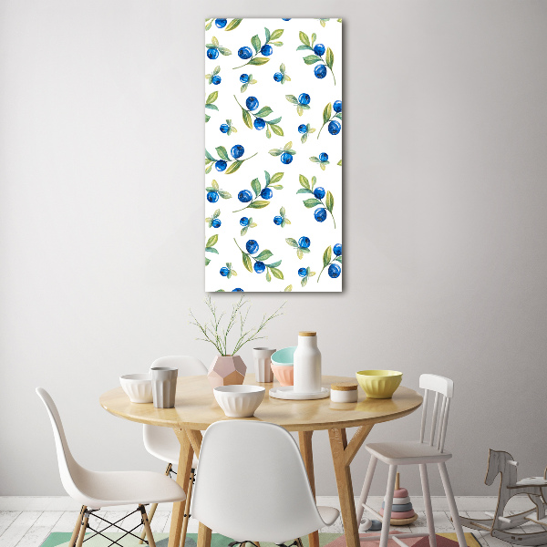 Quadro acrilico verticale Frutti di bosco