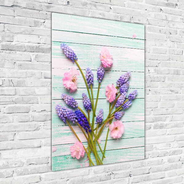 Quadro in vetro acrilico verticale Giacinto d'uva