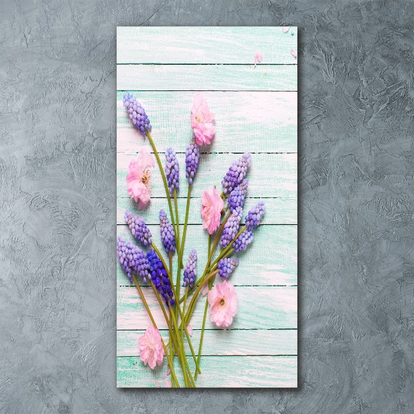 Quadro in vetro acrilico verticale Giacinto d'uva