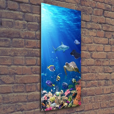 Quadro acrilico verticale Barriera corallina