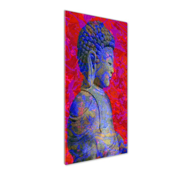Quadro in vetro acrilico verticale Buddha astratto