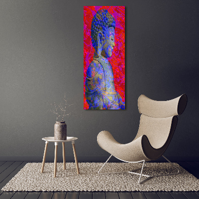 Quadro in vetro acrilico verticale Buddha astratto
