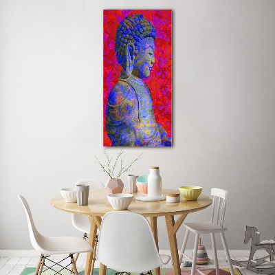 Quadro in vetro acrilico verticale Buddha astratto