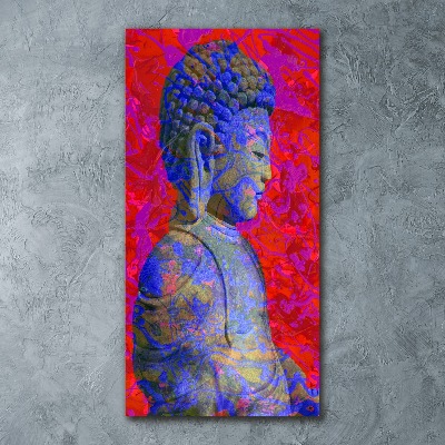 Quadro in vetro acrilico verticale Buddha astratto