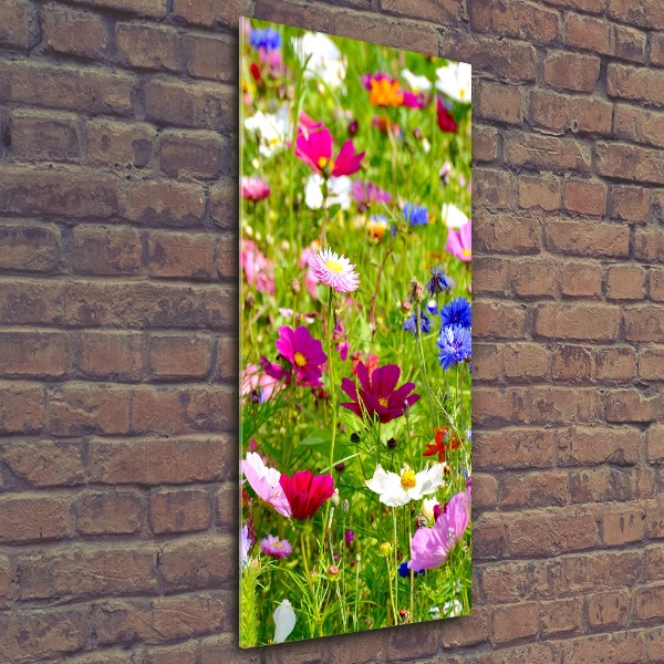 Quadro vetro acrilico verticale Fiori selvatici