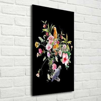 Quadro in vetro acrilico verticale Modello hawaiano