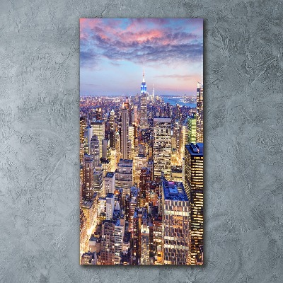 Quadro vetro acrilico verticale New York