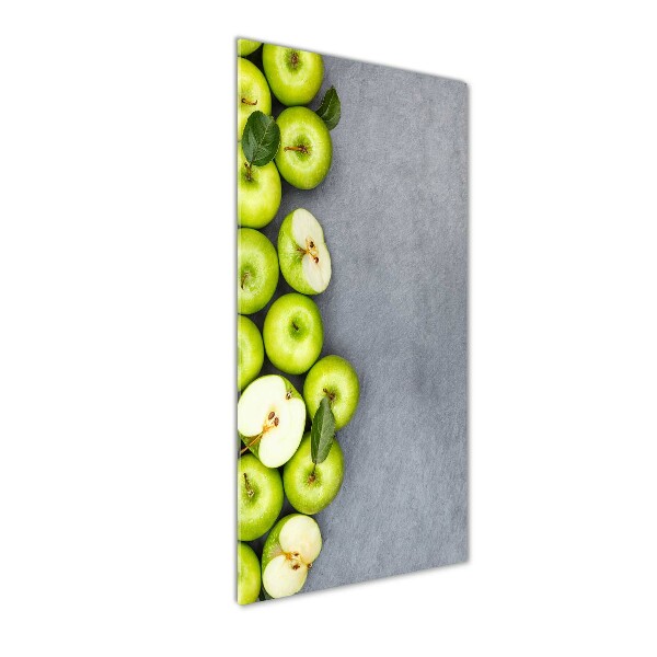Quadro acrilico verticale Mele verdi