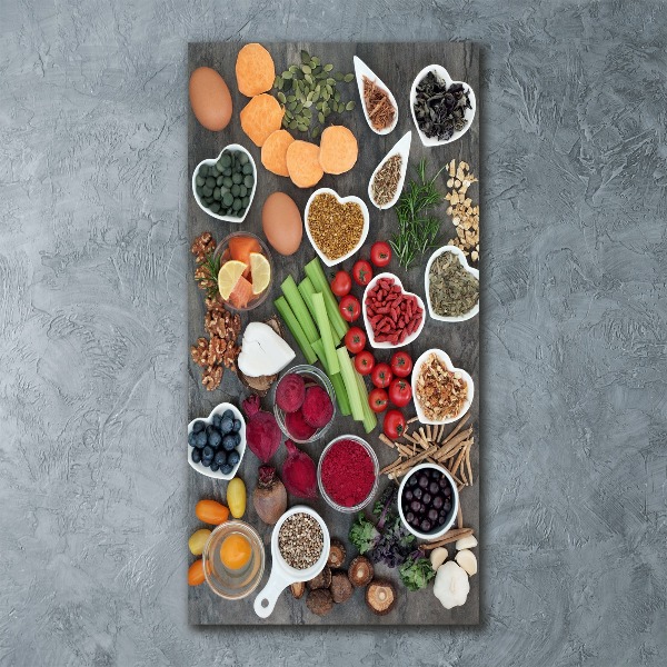 Quadro vetro acrilico verticale Cibo sano