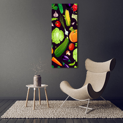 Quadro vetro acrilico verticale Verdure