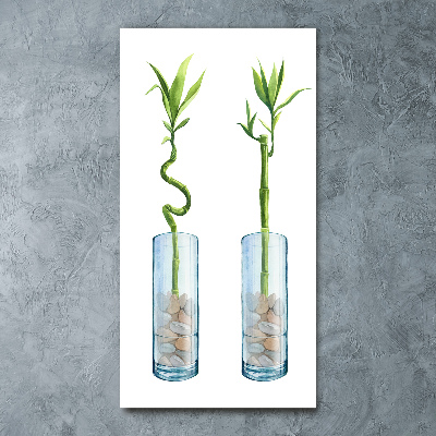 Quadro in vetro acrilico verticale Bambù in vaso