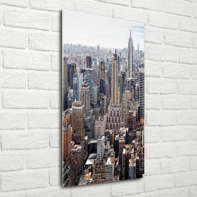 Quadro in vetro acrilico verticale New York