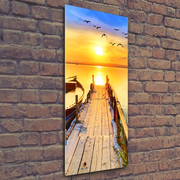 Quadro vetro acrilico verticale Lago