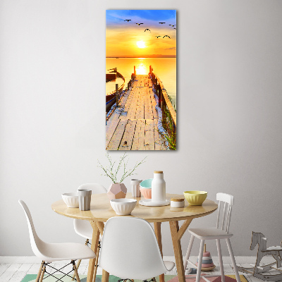 Quadro vetro acrilico verticale Lago