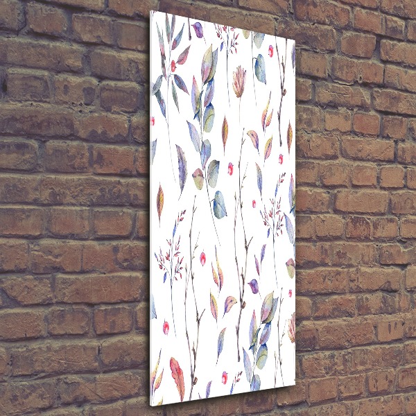 Quadro vetro acrilico verticale Foglie di eucalipto