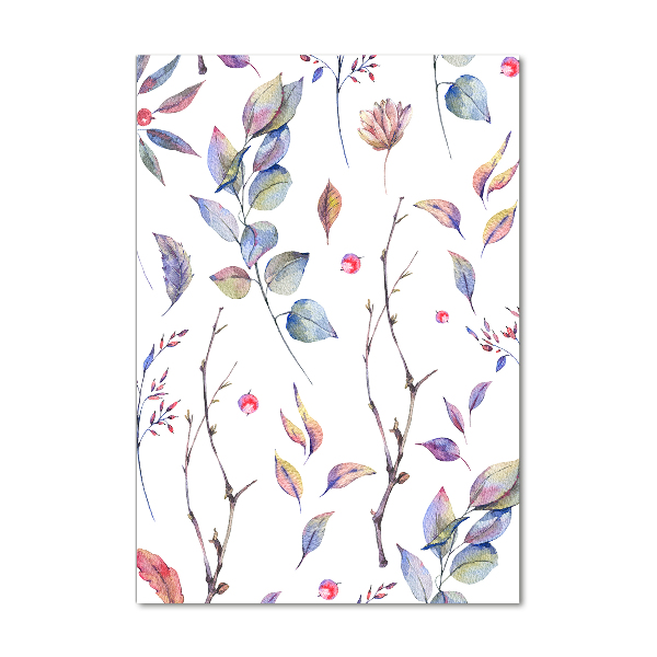 Quadro vetro acrilico verticale Foglie di eucalipto