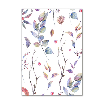 Quadro vetro acrilico verticale Foglie di eucalipto