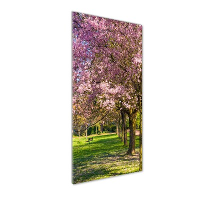 Quadro acrilico verticale Alberi di ciliegio