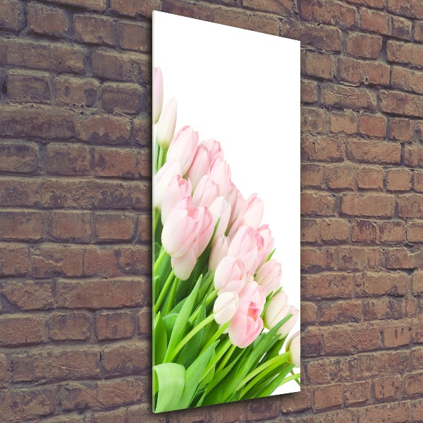 Quadro in vetro acrilico verticale Giardino rosa