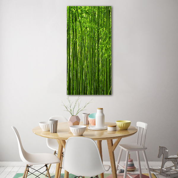 Quadro acrilico verticale Foresta di bambù