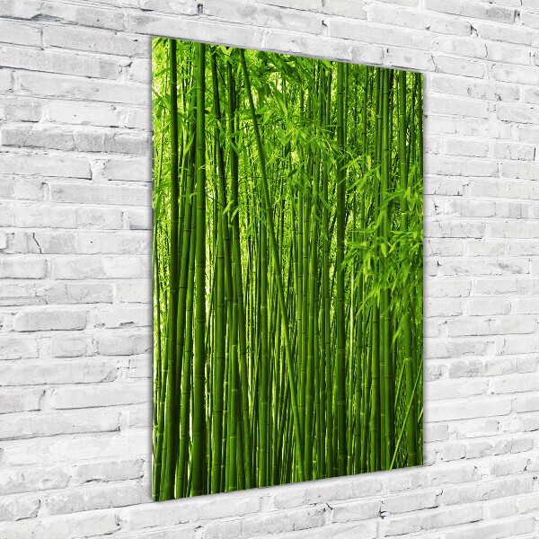 Quadro acrilico verticale Foresta di bambù