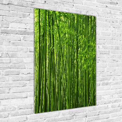Quadro acrilico verticale Foresta di bambù