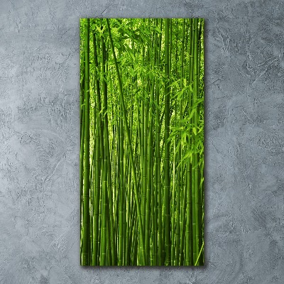 Quadro acrilico verticale Foresta di bambù