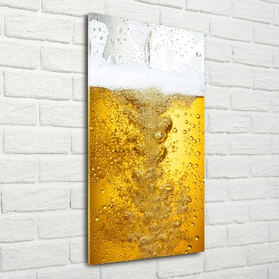 Quadro in vetro acrilico verticale Birra