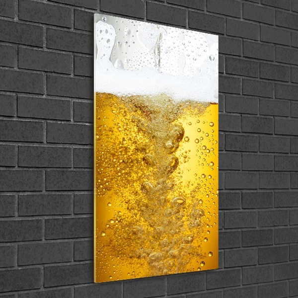 Quadro in vetro acrilico verticale Birra