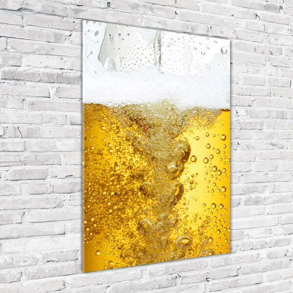 Quadro in vetro acrilico verticale Birra