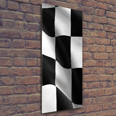 Quadro vetro acrilico verticale Bandiera del traguardo