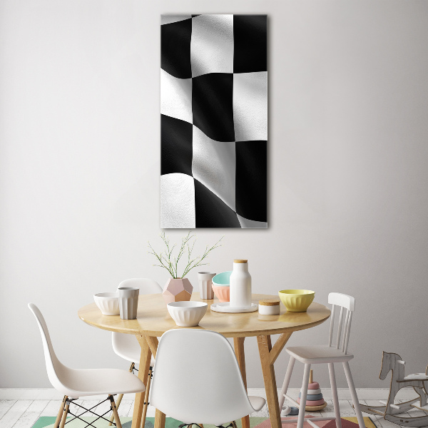 Quadro vetro acrilico verticale Bandiera del traguardo