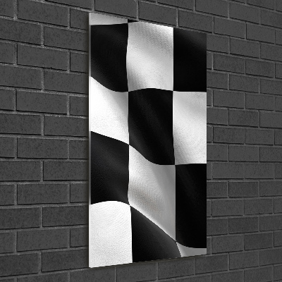 Quadro vetro acrilico verticale Bandiera del traguardo