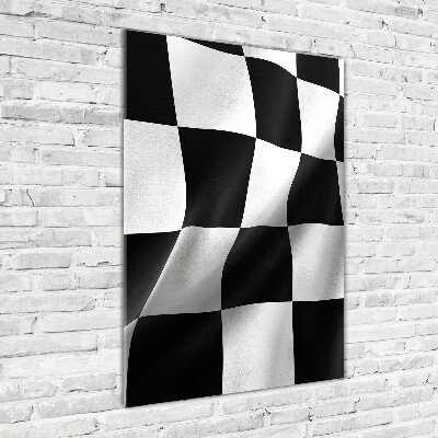 Quadro vetro acrilico verticale Bandiera del traguardo