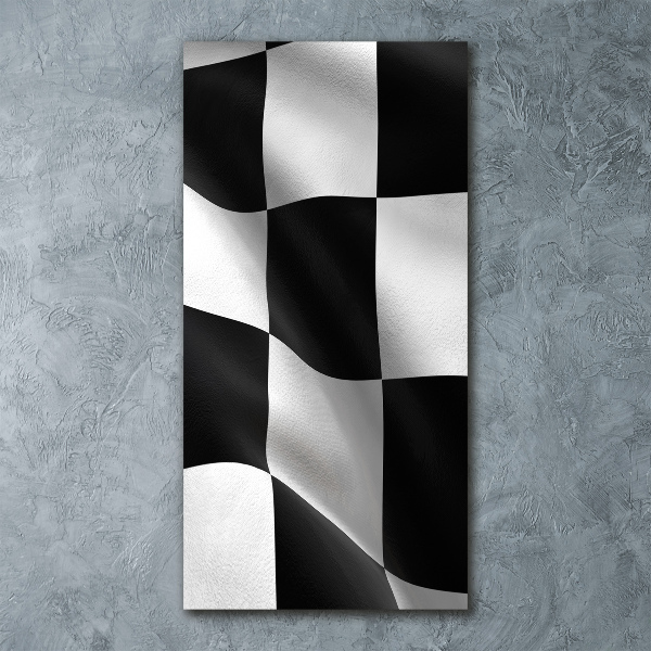 Quadro vetro acrilico verticale Bandiera del traguardo