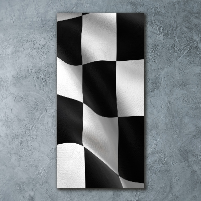 Quadro vetro acrilico verticale Bandiera del traguardo