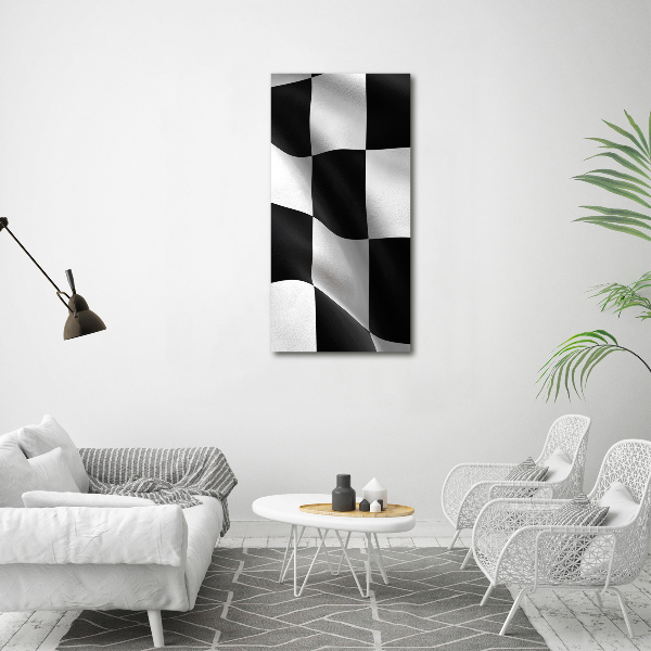 Quadro vetro acrilico verticale Bandiera del traguardo