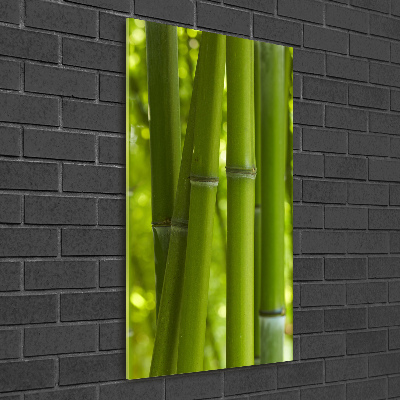 Quadro vetro acrilico verticale Foresta di bambù