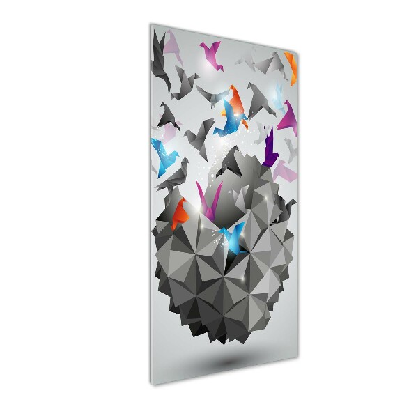 Quadro in vetro acrilico verticale Libertà di carta