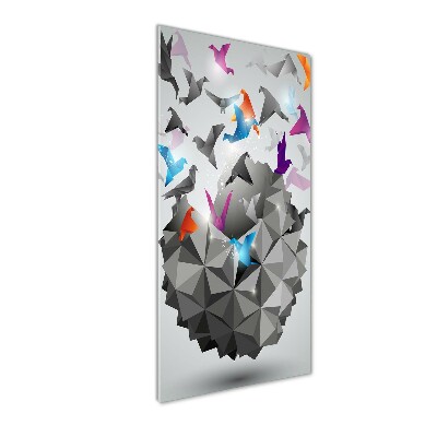 Quadro in vetro acrilico verticale Libertà di carta