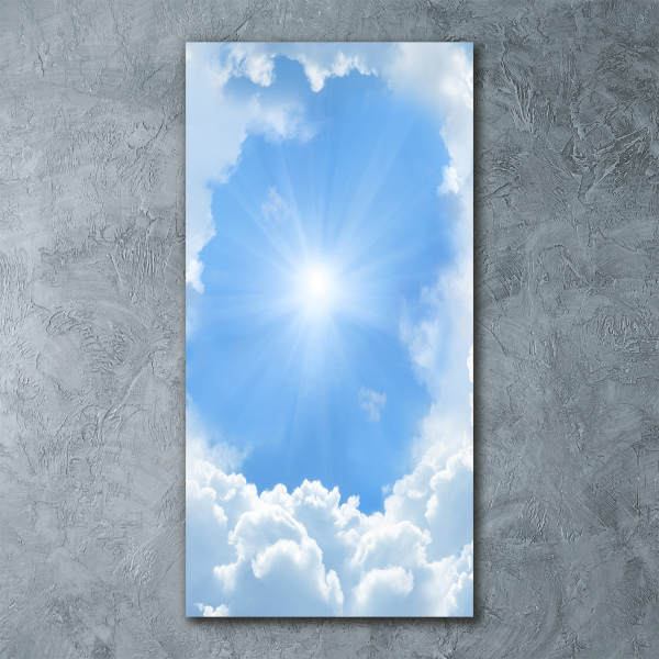Quadro acrilico verticale Nuvole nel cielo