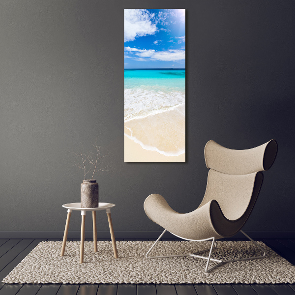 Quadro in vetro acrilico verticale Spiaggia tropicale