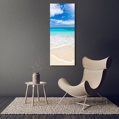 Quadro in vetro acrilico verticale Spiaggia tropicale