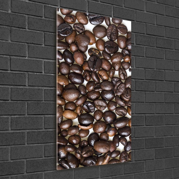 Quadro acrilico verticale Chicchi di caffè