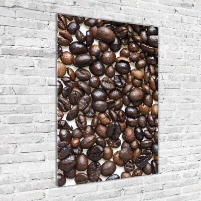 Quadro acrilico verticale Chicchi di caffè