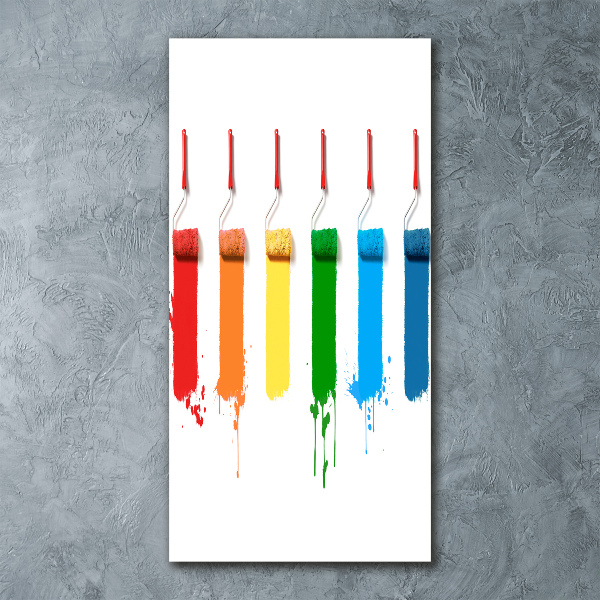 Quadro in vetro acrilico verticale Rulli da pittura