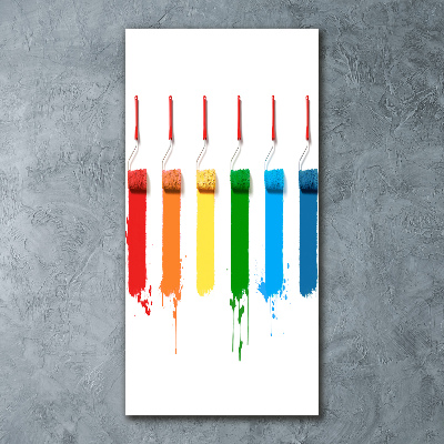 Quadro in vetro acrilico verticale Rulli da pittura